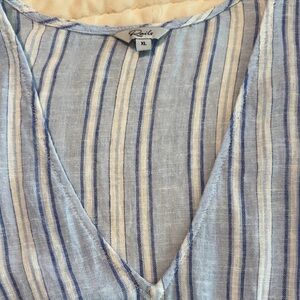 Rails Light Blue and White Striped Dress